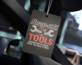 Snap-Off Werkzeuge Auto Lufterfrischer | Schraubenschlüssel Grafik, Humorvoll Mechaniker Duft