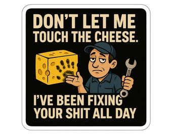 Humorous Mechanics Die-Cut Sticker, Car Enthusiast Gift, Funny Office Decor, Auto Mechanic Humor, Toolbox Decoration