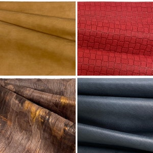 Genuine leather sheets Italian nappa leather skin embossed cowhide leather piece 1.4-1.9mm DIY  leather cutting A2/3/4 brown, red, gray