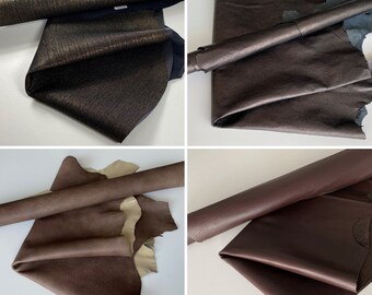 Genuine leather gold-brown,Italian leather,embossed lambskin 0.8-1.5 mm,leather sheets nappa leather,leather cut A5/A4/A3 handicraft leather