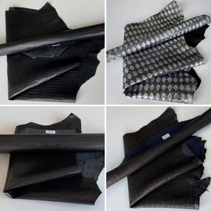 Italian nappa leather black,embossed lambskin,soft real leather sold by the metre,high-quality leather material,leather skin & leather cut