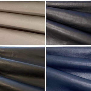Hobby Leather pieces leather sheets cowhide nappa leather, leather cutting A5/A4/A3 genuine leather for crafts black, beige, purple, blue