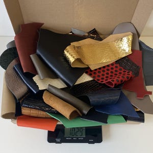 Leather scraps cowhide genuine leather craft leather pieces colorful leather Italian nappa leather for hobby leather material for crafting