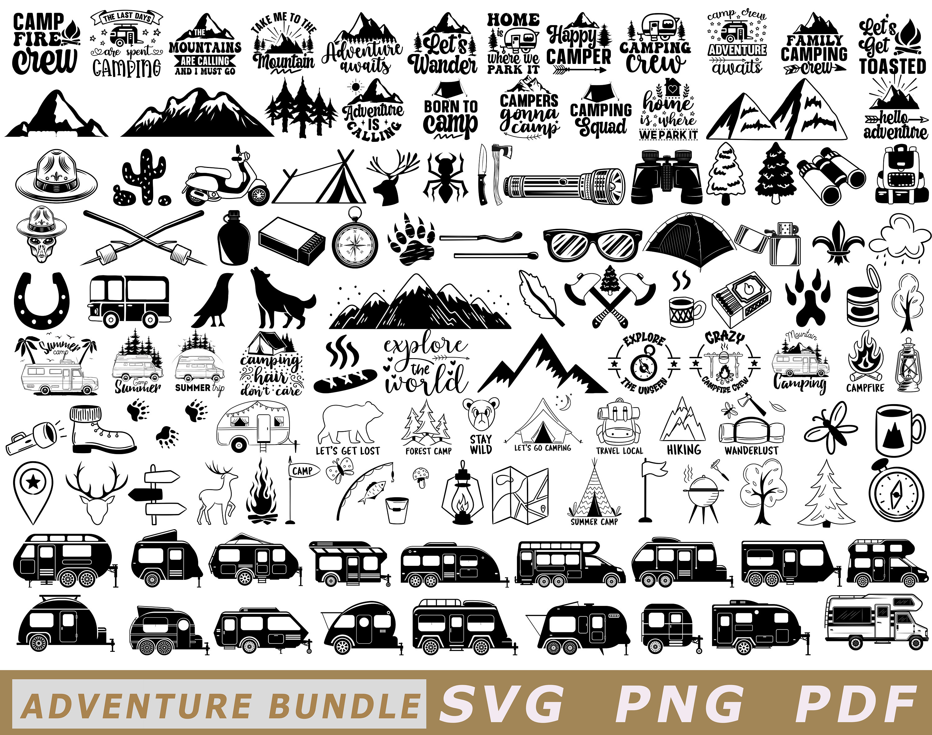 Adventure Svg Bundle, Adventure Printable, Adventure Off Road Svg, Big Truck SVG files, Mountains Svg, Offroad clipart, Camping Life Svg
