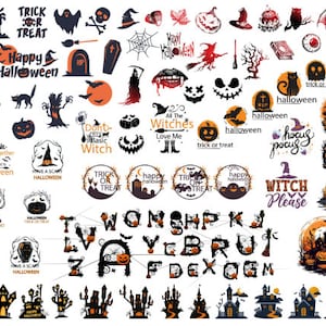 HALLOWEEN SVG Bundle, Happy Halloween SVG, Halloween Clipart Svg, Halloween Svg, Halloween Svg Files for Cricut