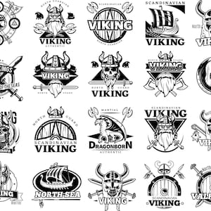 Viking SVG Bundle, Viking Clipart, Viking SVG Cut Files for Cricut, Viking Silhouette, Viking Head Svg , Vikings Svg