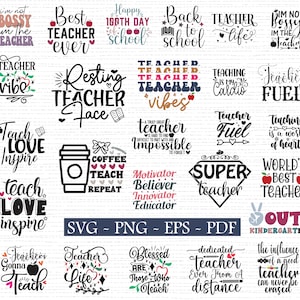 Funny Teacher Svg, Teacher Svg Bundle,  Teacher Svg, School Svg, Teacher Life Svg, Teacher Appreciation Svg,Cut Files for Cricut
