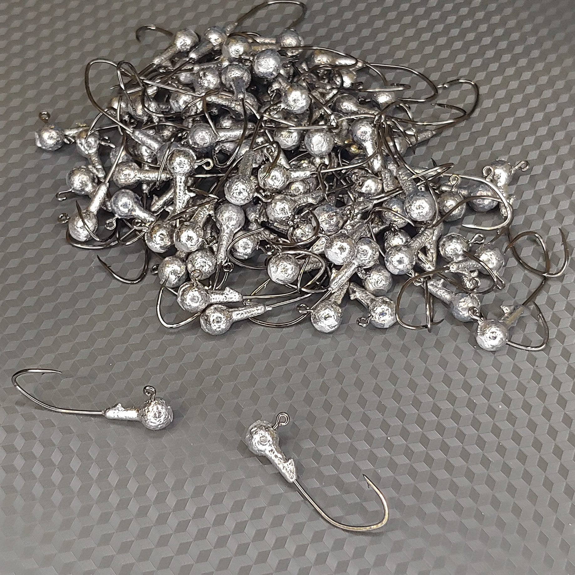 50 Pk 1/16 Oz Jig Heads With Collar 4 Lil' Nasty Sickle Hook 