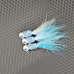 thumbnail image 2 of Jason's Tackle 2" Stinger Shad – 30-Pack Crappie Jigs / Grubs – June Bug Color 2 of 3