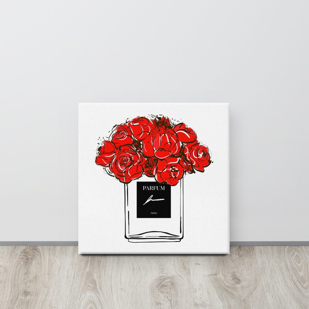 Flower Vase Canvas Etsy