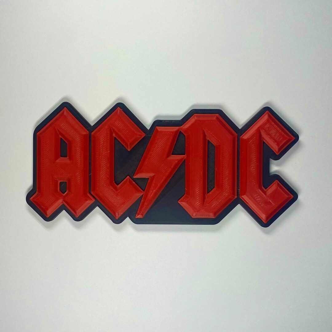 AC/DC Logo Figure 3D Printed Handmade - Etsy UK