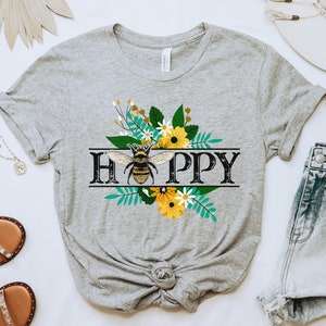 Bee-Happy Shirts Happiness-Shirts Peace-Shirts Boho-Bee Happy Tee Counselor-Gift End-Of School Gift School Counselor-Gift