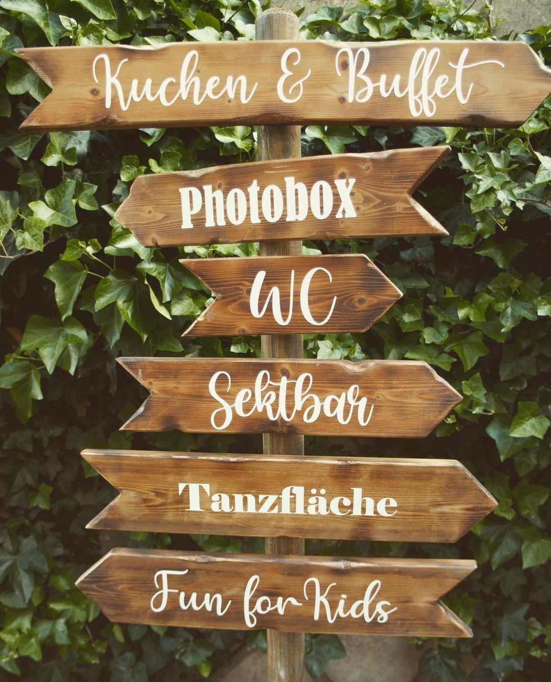 Wegweiser Schilder Hochzeit, Vintage Wedding, Hochzeitsdeko, Schilder