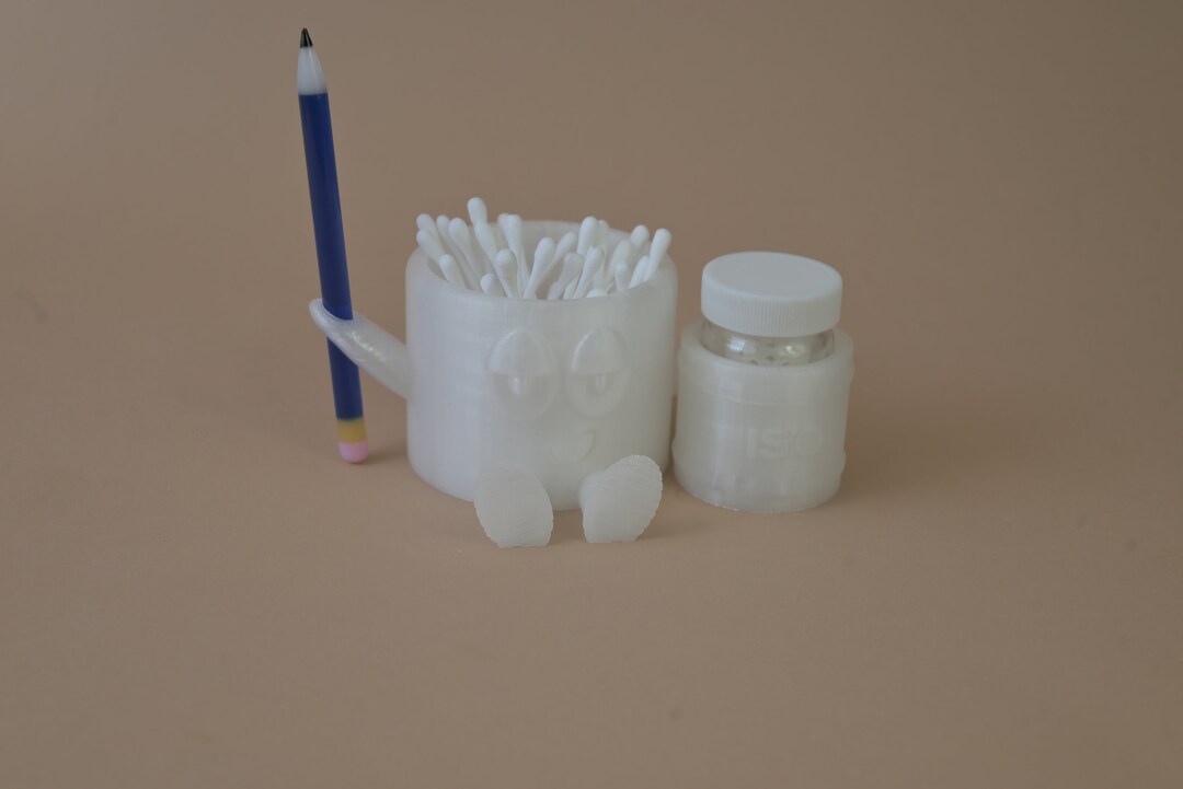 Chill Buddy / ISO Jar / Cotton Swab Holder / Desk Art / Desk Etsy