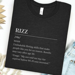 Trendy Gen Z Slang Shirt with Rizz Definition - Perfect Gift for Parents