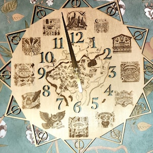 Wizarding World Clock | Wall Clock | Gift for Wizards and Witches