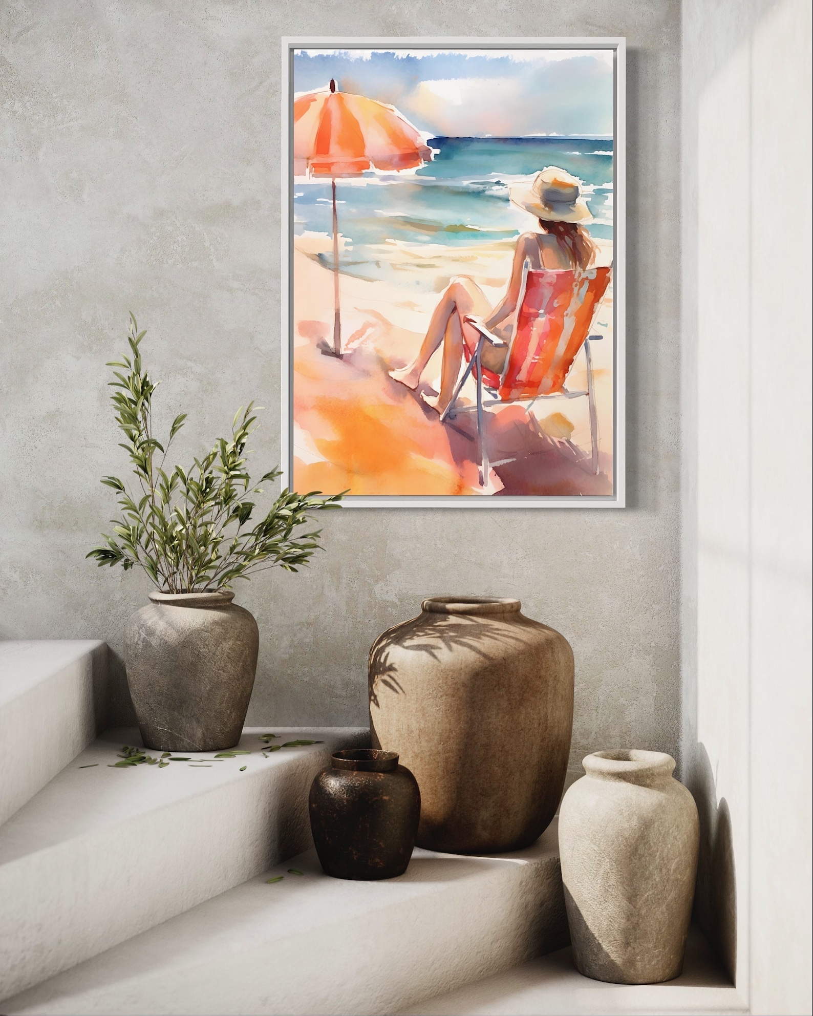Beach Poster Set of 2 Summer Print French Coast Poster Set Etsy