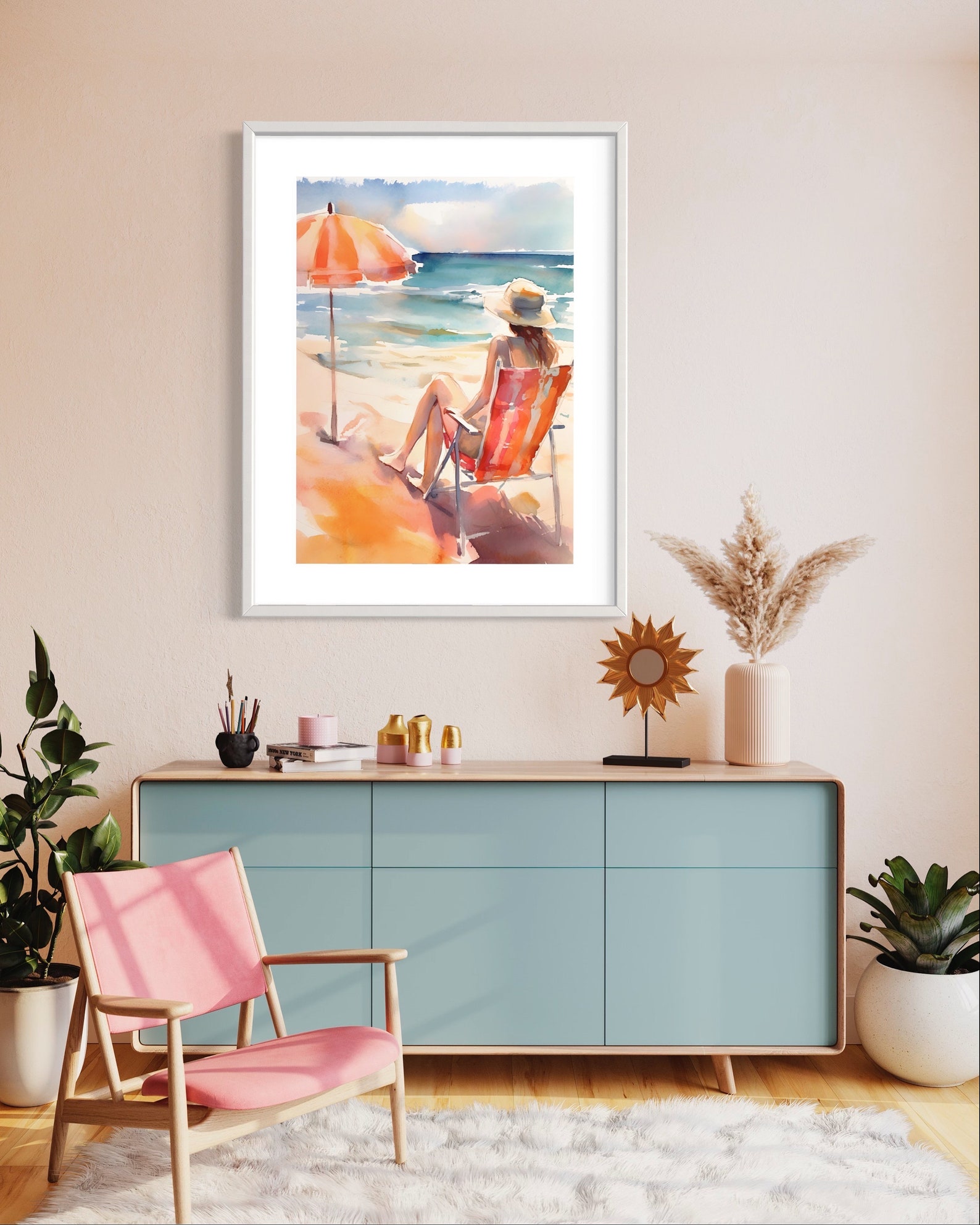 Beach Poster Set of 2 Summer Print French Coast Poster Set Etsy