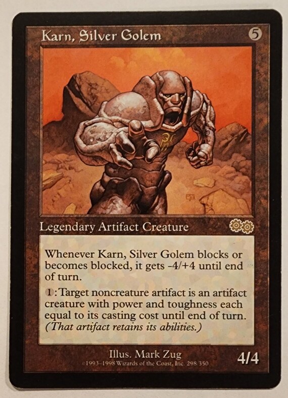 MTG - Magic the Gathering - Urza's Saga - Karn, Silver Golem - Never Played - Etsy MTG - Magic the Gathering - Urza's Saga - Karn, Silver Golem - Never Played - Etsy