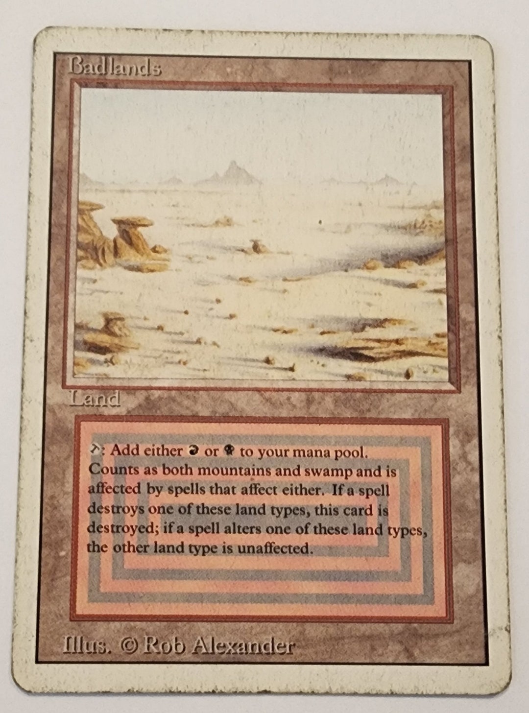 MTG - Magic the Gathering - Revised - Badlands Dual Land MTG - Magic the Gathering - Revised - Badlands Dual Land