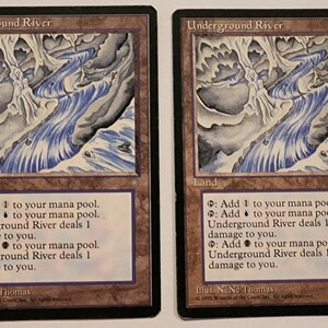 MTG - Magic the Gathering - Ice Age - Underground River - Lightly