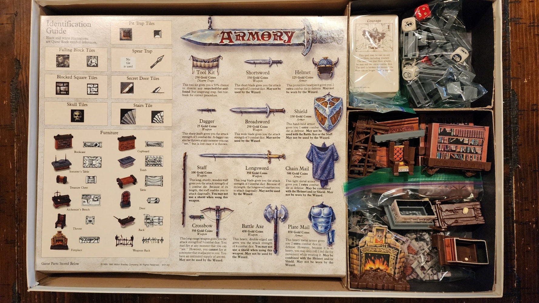 Vintage Heroquest 1990 Board Game System Complete Milton Bradley ...
