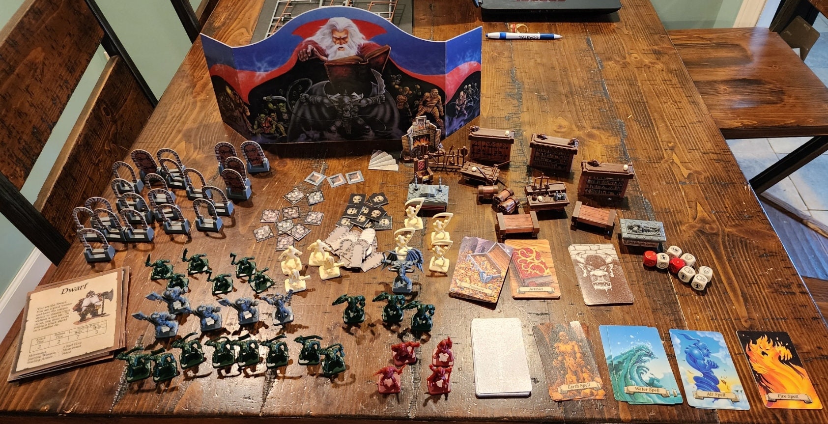 Vintage Heroquest 1990 Board Game System Complete Milton Bradley ...