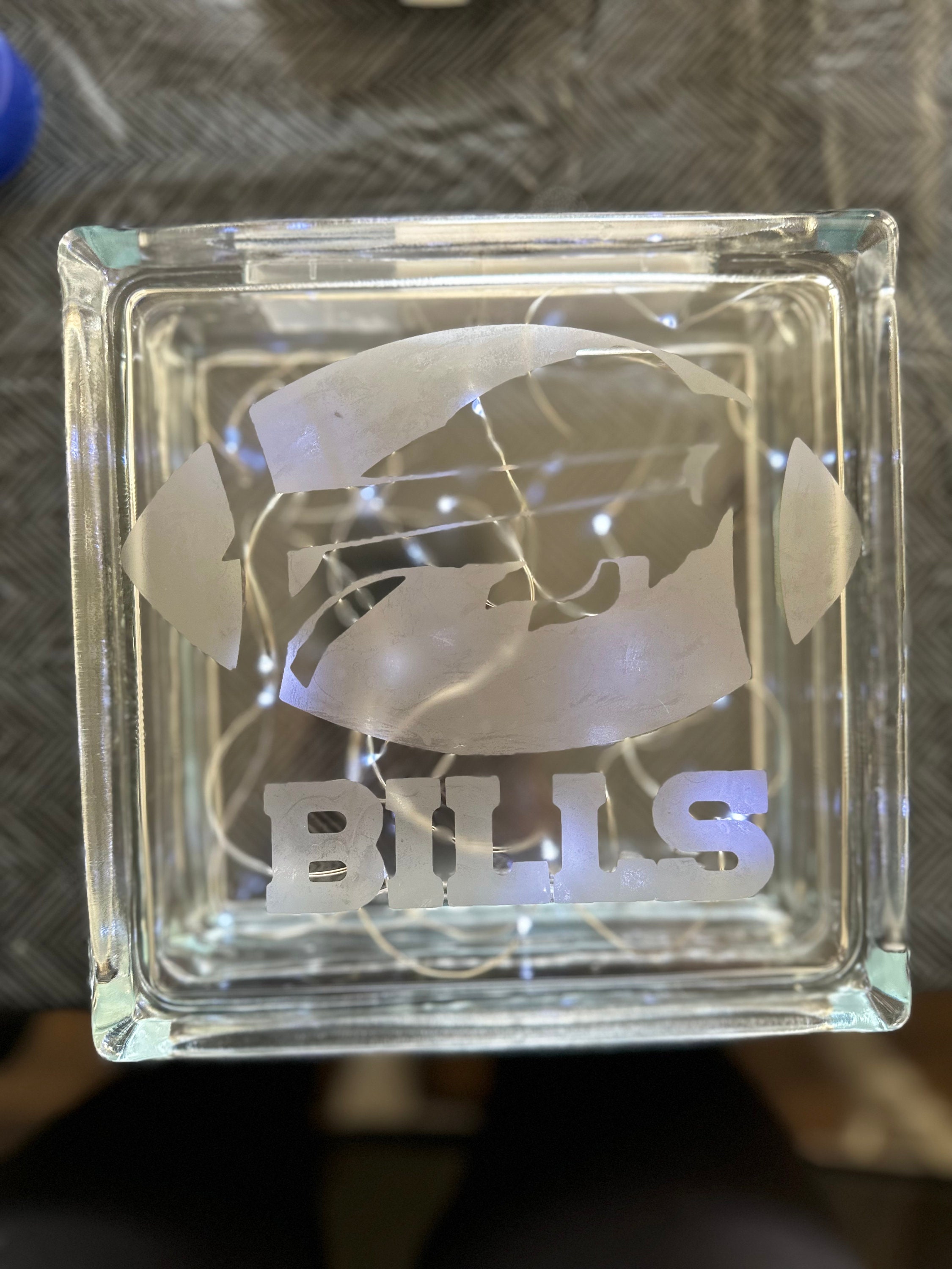 Personalized Glass Cube With Lights - Etsy