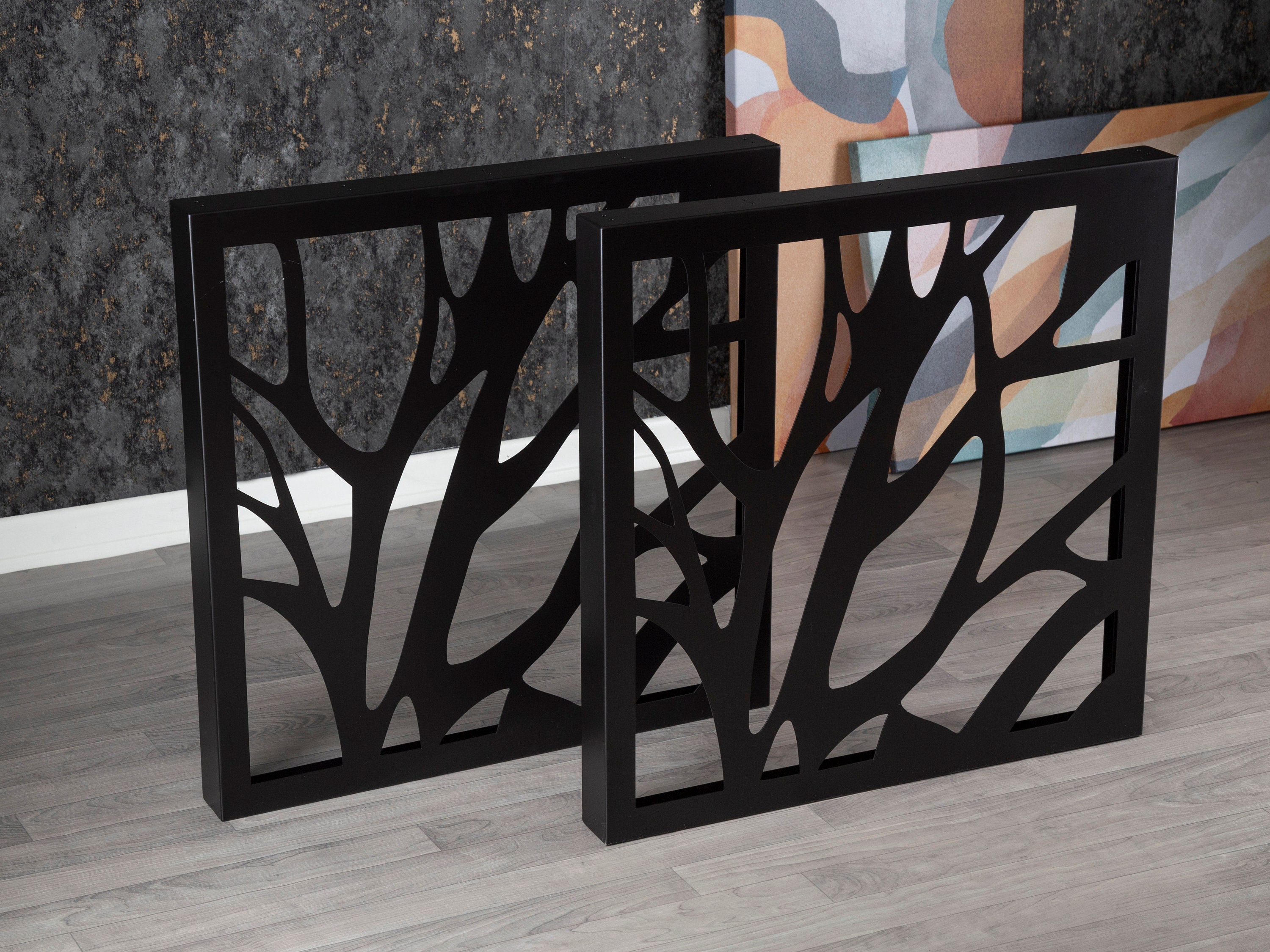 Custom Metal Table Legs Set of 2, Steel Table Legs, Bench Legs, Table Legs, End Table, Metal