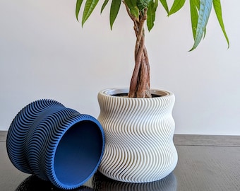 Geometric Planter - ILLUSION - Modern Planter | 3D Printed Planter | Flower Pot
