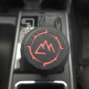 Knurled Toyota Tacoma 3rd Gen (2016-2023) AT Shift Knob - Tacoma Accessories 3rd Gen | Modifications | Matte Black | Rugged | Easy Install Red