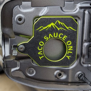 Personalized Toyota Tacoma 3rd Gen (2016-2023) Gas Cap Holder - Tacoma Accessories 3rd Gen | Modifications | Multi-Colored Text Options