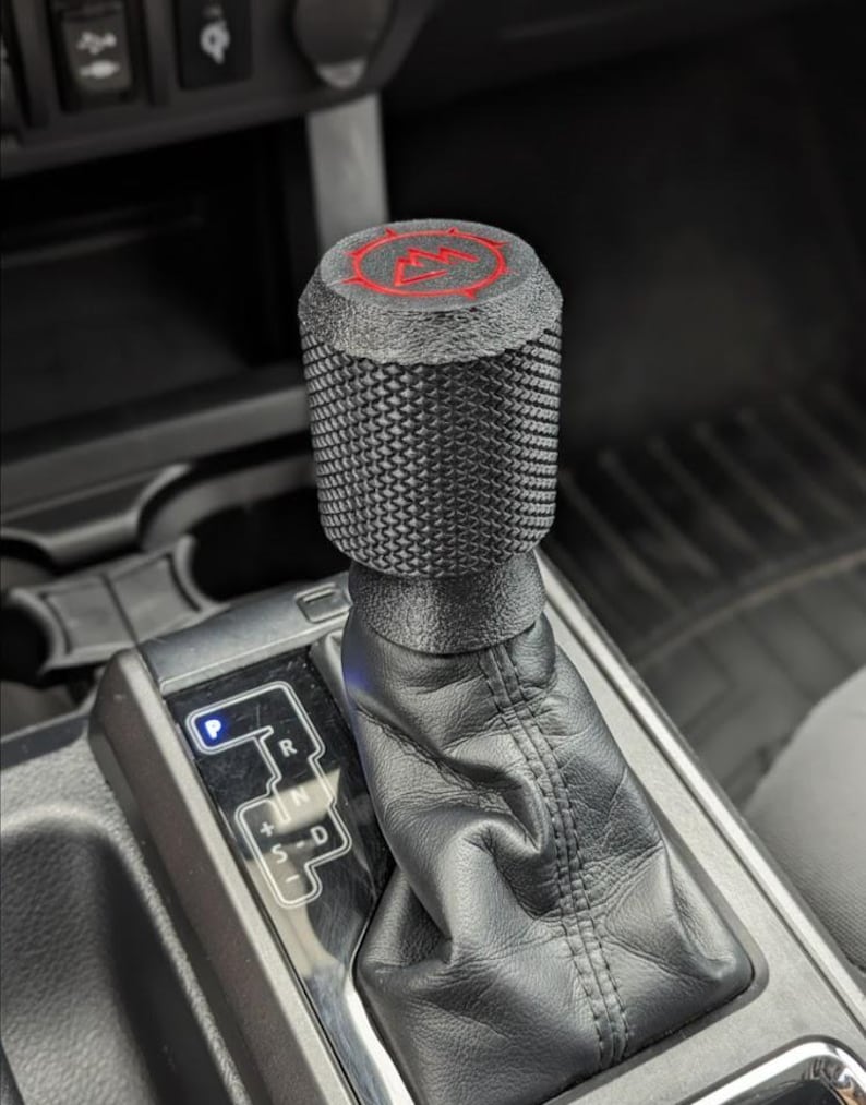Knurled Toyota Tacoma 3rd Gen (2016-2023) AT Shift Knob - Tacoma Accessories 3rd Gen | Modifications | Matte Black | Rugged | Easy Install image 1