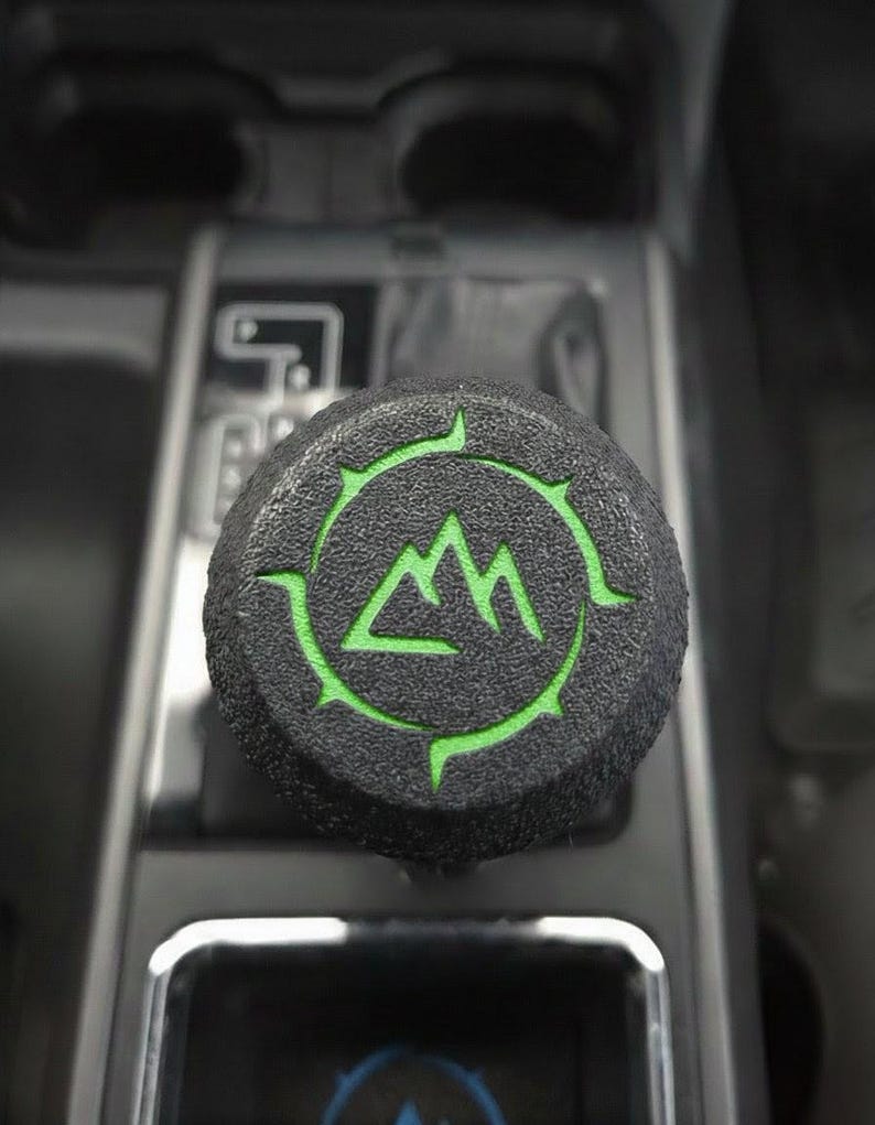 Knurled Toyota Tacoma 3rd Gen (2016-2023) AT Shift Knob - Tacoma Accessories 3rd Gen | Modifications | Matte Black | Rugged | Easy Install Green