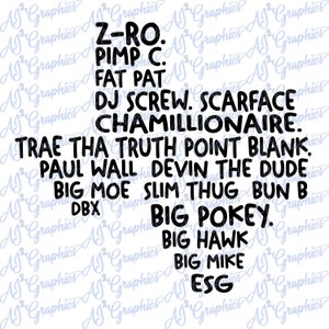 Houston Rappers Texas SVG, PNG, JPeg