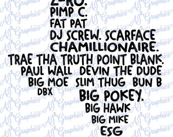 Houston Rappers Texas SVG, PNG, JPeg