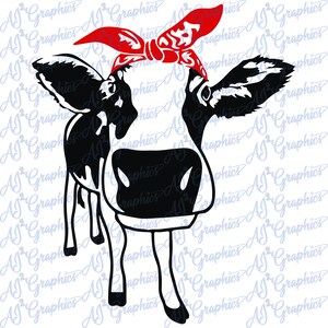 Cow Bandana Standing SVG, PNG, Jpeg