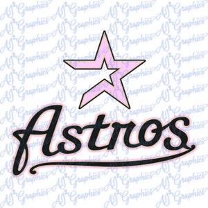 Astros - Black & Cotton Candy Pink