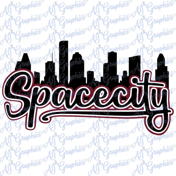 Spacecity Skyline SVG, PNG, Jpeg