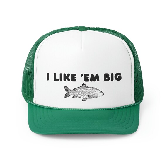 I Like 'em Big Fishing Trucker Hat Trendy Humor Hat Summer Cap Camping Trip  Attire Funny Fishing Hat Fishing Clothing for Women -  Canada