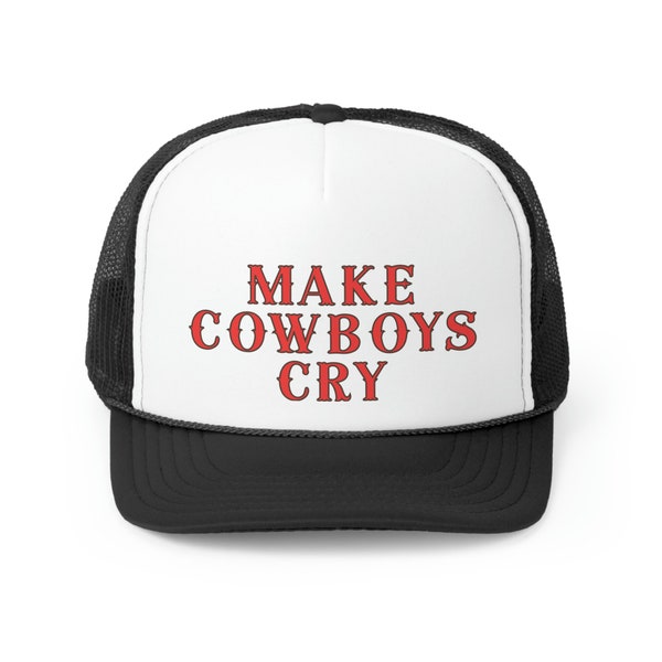 Laat Cowboys huilen Trucker Pet | Grafische Western Phrase Country-pet