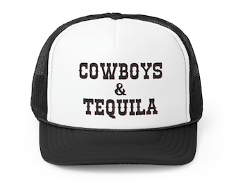 Cappello da camionista con grafica Cowboys & Tequila / Cappellino da concerto Western