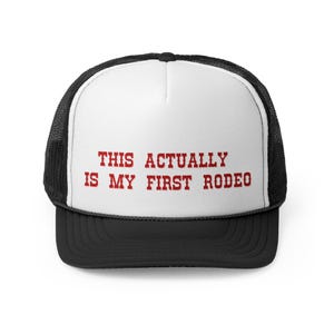 RIVEMUG 'I Love Hot Dads' Funny Trucker Hat - Flat Bill High Crown Adjustable Humor Cap - View #4