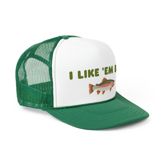 I Like 'em Big Fishing Trucker Hat Trendy Fish Hat Summer Cap Camping Trip  Attire Funny Fishing Hat Fishing Clothing for Women -  Sweden