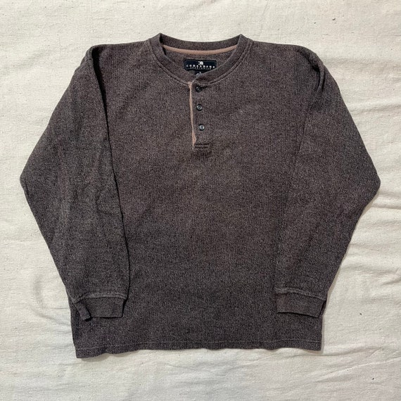 Vintage 90s/00s Consensus Henley Polo Longsleeve … - image 1