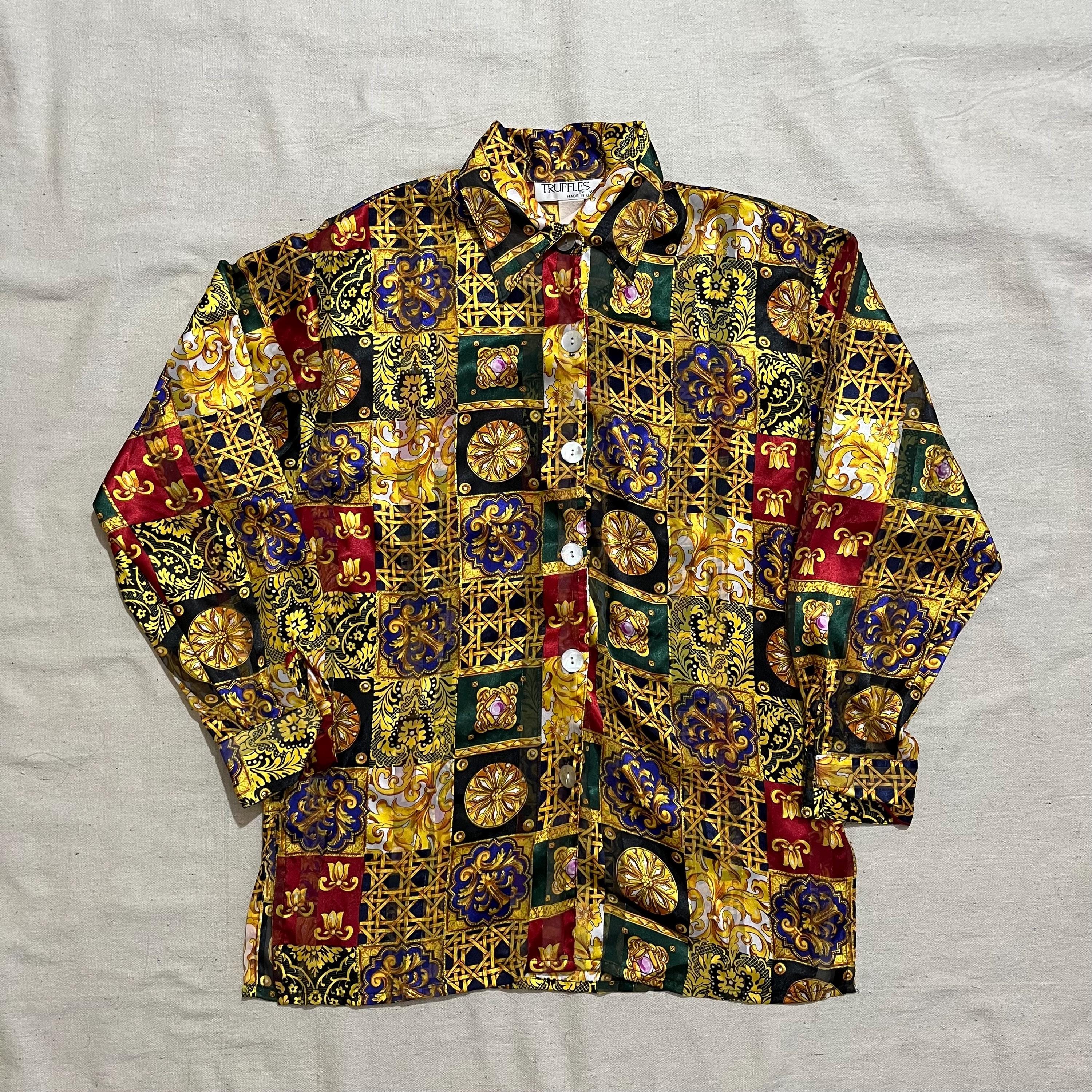 ビンテージ　ベルサーチ風　シャツ VERSACE - 新品未使用 VERSACE ヴェルサーチ 希少 バロック柄