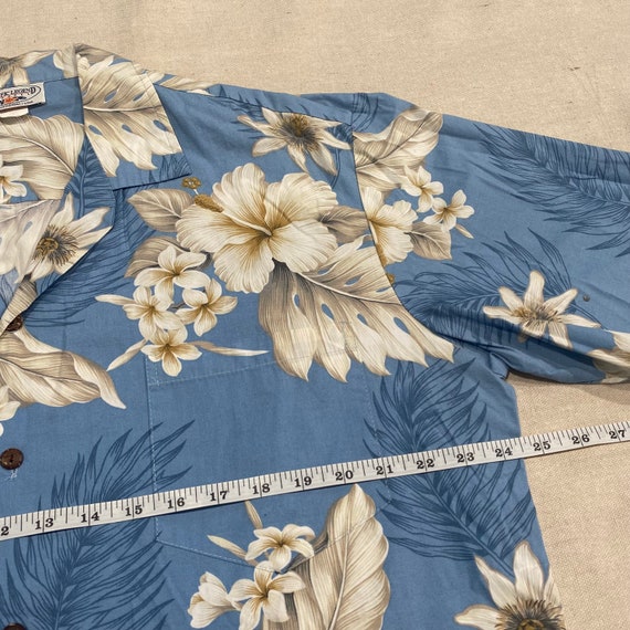 Vintage 90s Hawaiian Floral Button Down Shirt XL - image 3