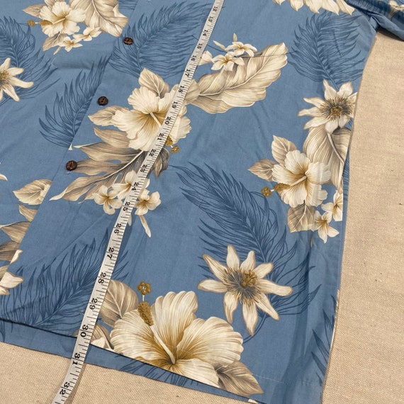 Vintage 90s Hawaiian Floral Button Down Shirt XL - image 4