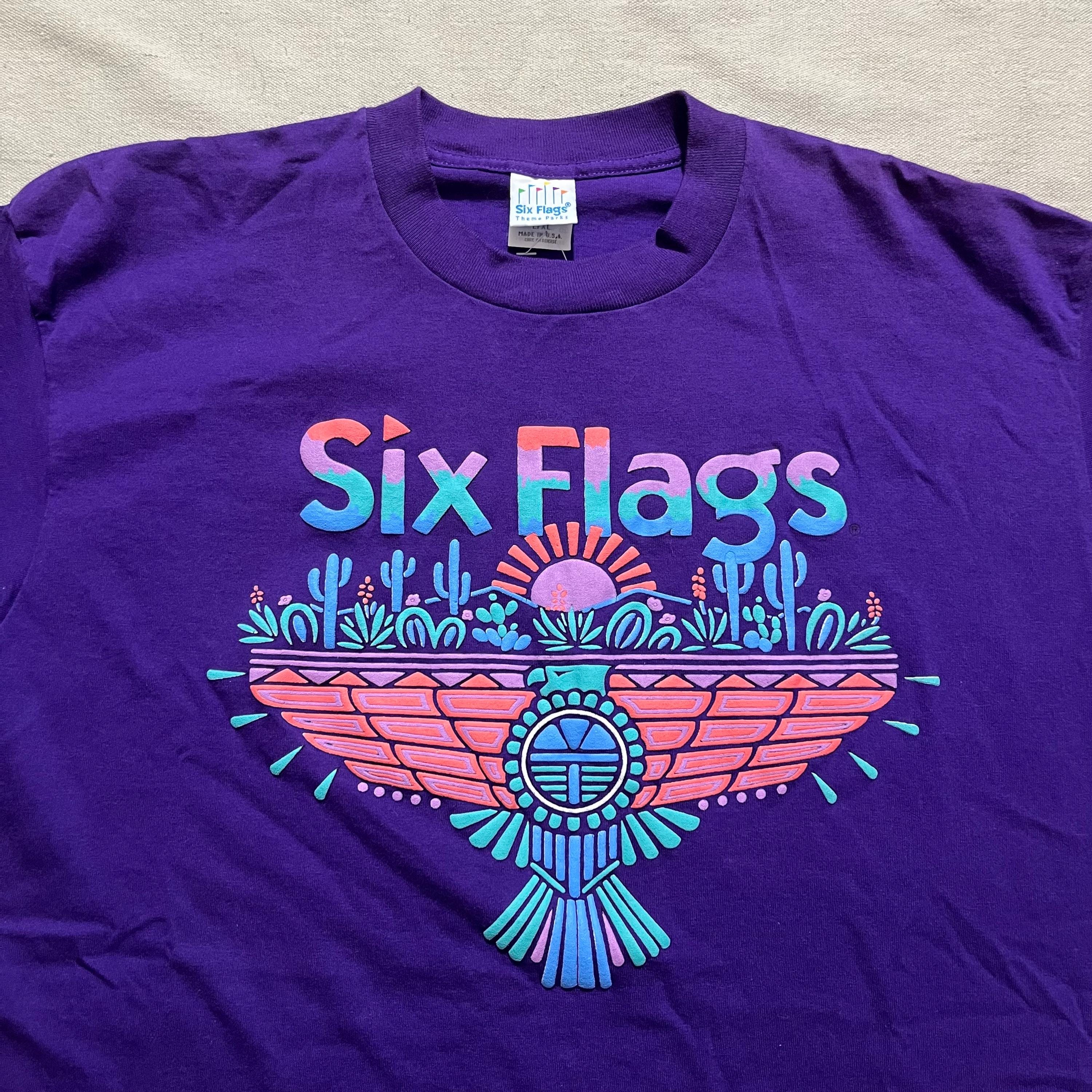Vintage 90s Six Flags Amusement Parks Southwest Cactus Desert 