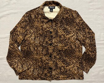 00s SWAGGER Check Pattern P-Coat ギャル y2k Vintage 00s Y2K Women's/femme Briggs New York Cheetah Print